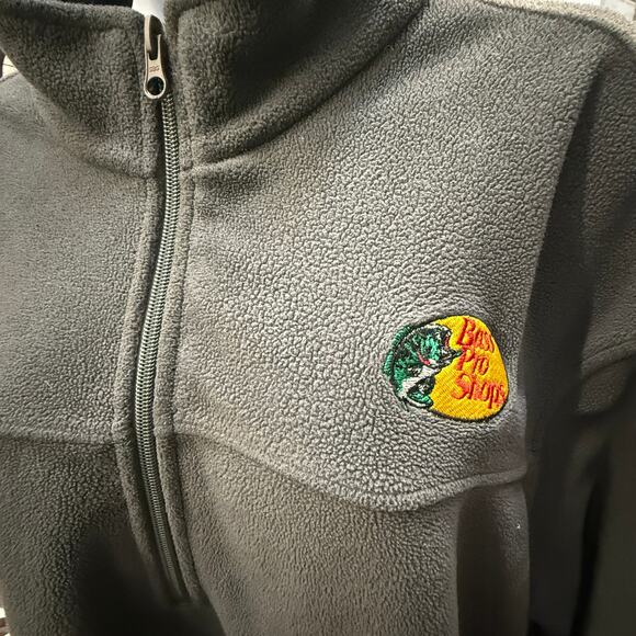 Bass Pro Shops 1/4 Zip Fleece Pullover Mens 2XL gray Jacket Sweatshirt fleece - Picture 2 of 4